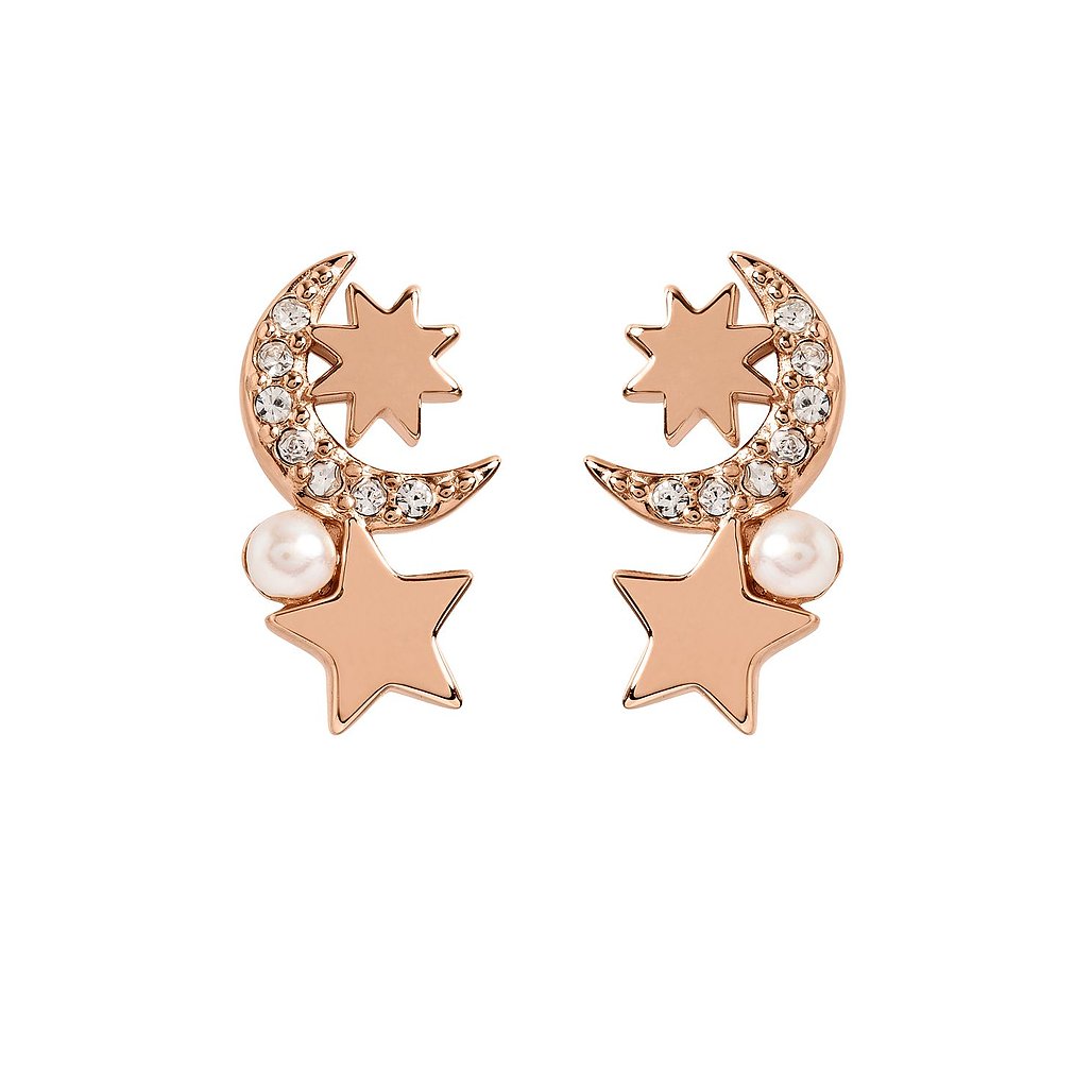 RADLEY Sterling Silver Rose Gold Plated Celestial StarEarrings